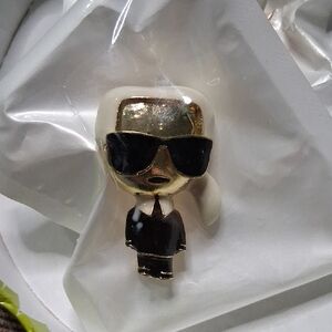 Fashion Jewelry Gold and Black Brooch